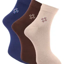 Dollar Multi Cotton Free Size Printed Socks - Pack of 3-picture-48