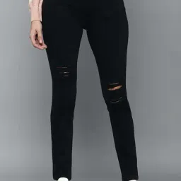 Allen Solly Black Cotton Mid Rise Jeans-image-78