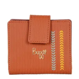 Baggit Tan Textured Bi-Fold Wallet for Women-95