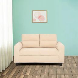 Duroflex Ease Beige Neem Wood 2 Seater Sofa-image-20