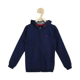 Allen Solly Kids Navy Solid Full Sleeves Hoodie-image-65