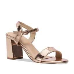 Eridani Women's Selma Rose Gold Ankle Strap Sandals-image-41
