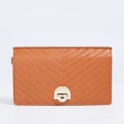 Code by Lifestyle Tan Textured Sling Handbag-image-11