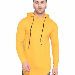 BEYOU FASHION Men Hooded Solid Slim Fit T-shirt-image-72
