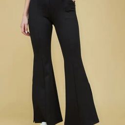 Life With Pockets Black Relaxed Fit Trousers-image-43