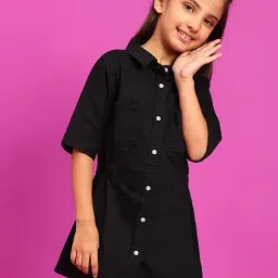 Tales & Stories Kids Black Regular Fit Dress-picture-47