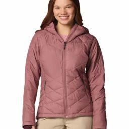 Columbia Womens Pink Omni-Heat Reflective Heavenly Hooded Jacket-image-11