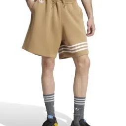 Adidas Originals Brown Cotton Loose Fit Sports Shorts-image-59