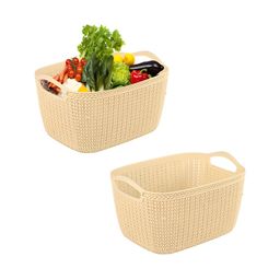 Aura Cream-Coloured Set of 2 Regular Multi-Utility Organisers-10
