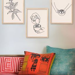 Kotart Brown & Black 3 Pieces Wooden Restaurant Wall Arts-picture-2
