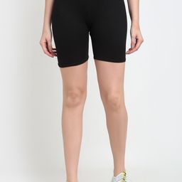 GRACIT Women Black Biker Shorts-picture-41