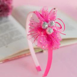 Jewelz Pink Flower Stylish Hair Band for Kids-34