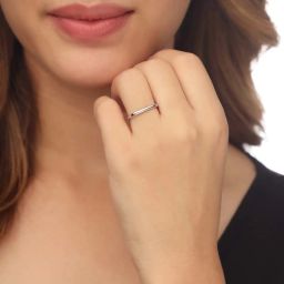 NVR Silver-Plated rectangular Stylish Ring for Women image 2