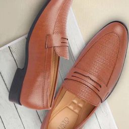 Fausto Men's Tan Formal Loafers-image-82