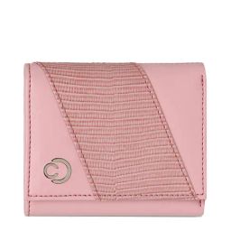 Caprese Zoey Blush Faux Leather Textured Tri-Fold Wallet-5