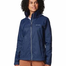 Columbia Womens Navy Blue Omni-Shield Switchback IV Rain Jacket-image-25