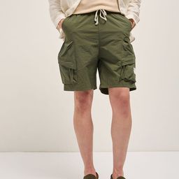 THE BEAR HOUSE Men's Solid Knee Length Cargo Shorts-22