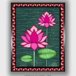 Indian Classic Art Multicolor Canvas Abstract Wall Art-image-88