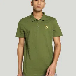 Puma Classics Green Slim Fit Cotton Crew T-Shirt-picture-16