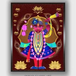 Indian Classic Art Multicolor Canvas Abstract Wall Art-image-87