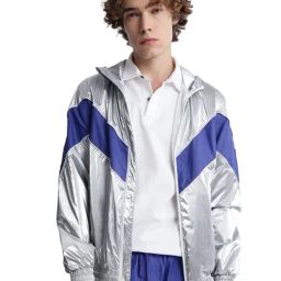 Rare Rabbit Silver Regular Fit Metallic Jacket-31