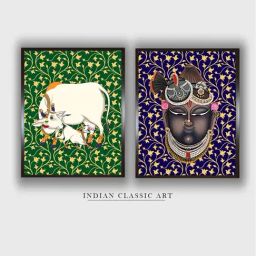 Indian Classic Art Multicolor Canvas Abstract Wall Art-image-26