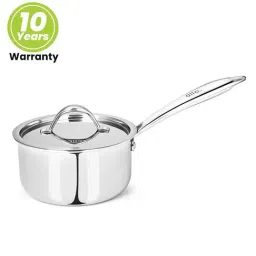 ALLO Silver Stainless Steel 16 cm Induction Friendly Triply Sauce Pan (1.5 L)-image-83