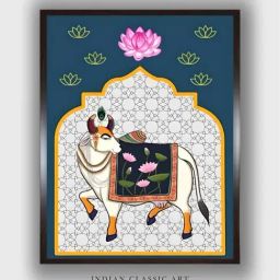 Indian Classic Art Multicolor Canvas Abstract Wall Art-image-90