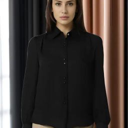 Van Heusen Black Regular fit Solid Shirt-image-56