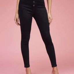 Miss Chase Black Skinny Fit High Rise Clean Look Regular Length Stretchable Denim Jeans-image-91