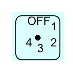 VAISHNO HOTLINE 4 Pole 6 Amp Current Four Way With-OFF 60° Operation Cam Operated Rotary Switches, HG132-34