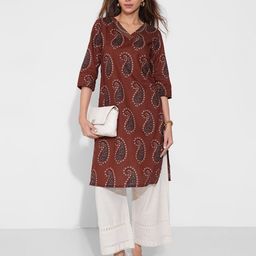 RANGMANCH BY PANTALOONS Women Paisley Printed Daily Cotton A-Line Kurta-picture-10