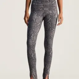 Adidas Brown Tight Fit Printed Sports Tights-picture-36