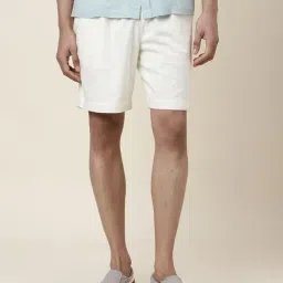 Fabindia Off White Comfort Fit Shorts-image-31