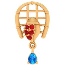 P.C. Chandra Jewellers 14k Yellow Gold Magnificent Lovely Motif Gem Pendant-image-38