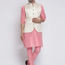 TS LIFESTYLE Men Regular Dupion Silk Kurta with Churidar-image-82