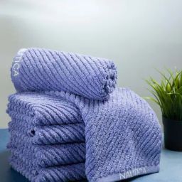 Nautica Cross View Grapemist Cotton 600 GSM Fluffy Zero Twist Hand Towel - Set of 6-13