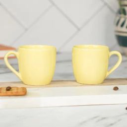 Living Roots Yellow Ceramic Mug - Set of 6 (110 ml)-19