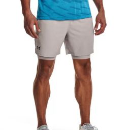 Under Armour Grey Fitted 2-In-1 Sports Shorts-picture-43
