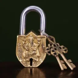 Ekaa Handicrafts Brass Ganesh Design Antique Lock-picture-46