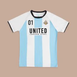 Pantaloons Junior Blue & White Striped T-Shirt-picture-49