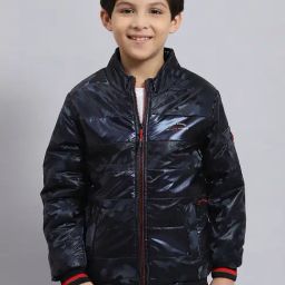 Monte Carlo Kids Navy Quilted Full Sleeves Jacket-image-35