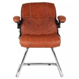 Ergonomica Light Brown Leatherette Maesta Low Back Office Visitor Chair-picture-45