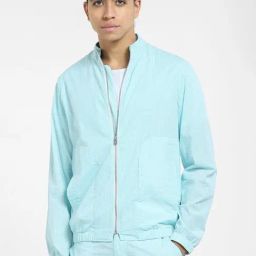 Jack & Jones Light Blue Cotton Regular Fit Checks Jacket-picture-41