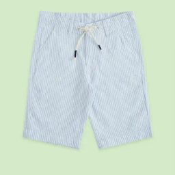Pantaloons Junior Blue Cotton Striped Shorts-image-44