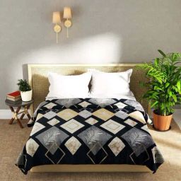 Bianca Nautical Beige & Grey Microfiber 250 GSM Ultra Soft Double Blanket-image-33