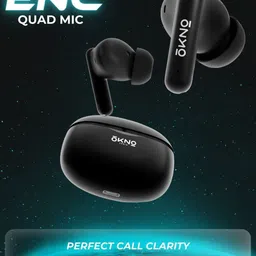 OKNO Airbuds QH25 ANC Active Noise Cancellation (~32dB), 4 Mics Calling, AI ENC image 4
