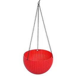 Rattan Hanging Planters Pot with Metal Hanging Chain-58
