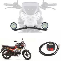 Cartronics 42W Complete Lighting System 14 LED Round Fog Lamp Light for Mahindra Centuro NXT-28