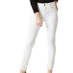 Miss Chase White Cotton Skinny Fit Jeans-image-20